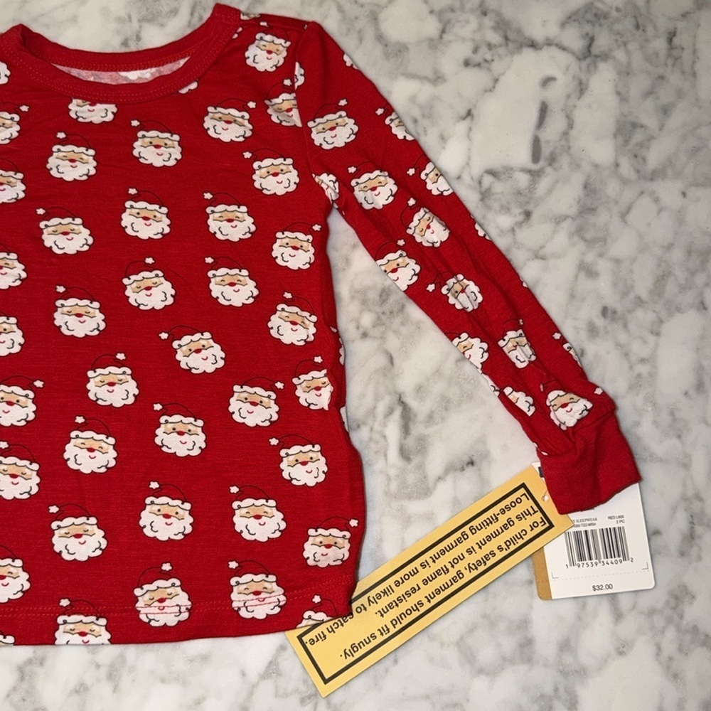 NWT Little Me Red Santa Kids Pajama Set 3T - Picture 3 of 5